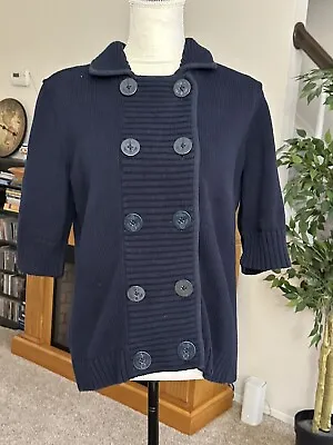 Buy Ralph Lauren Jeans Co. Double Breasted Short Sleeve Sweater Vintage Y2K Sz M • 30.24£