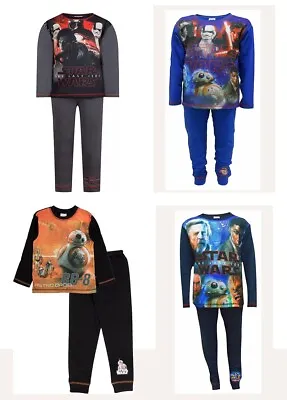 Buy Star Wars Boys 2 Pc Print Blue Grey Black Pyjama Set Pjs Sleepwear 4 To 10 Years • 7.99£