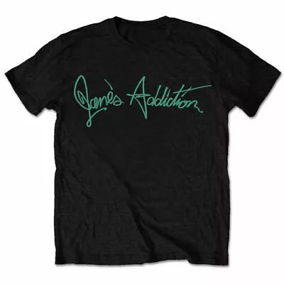 Buy Official Jane's Addiction Script Logo Mens Black T Shirt Janes Addiction Tee • 13.95£