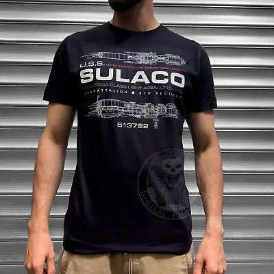 Buy Mens Aliens USS Sulaco Crew Member T Shirt Nostromo Weyland Yutani M41A Pulse • 19.99£