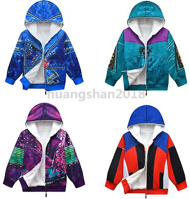 Buy Boys Girls Descendants Hoodies Cosplay Costume Thicken Hooded Zipper Jacket Coat • 18.99£