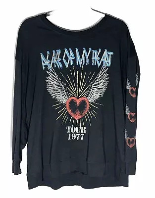 Buy Urban Nation Womens Shirt Size 2X Peace Of My Heart Graphic Wings Grunge Rock  • 17.98£