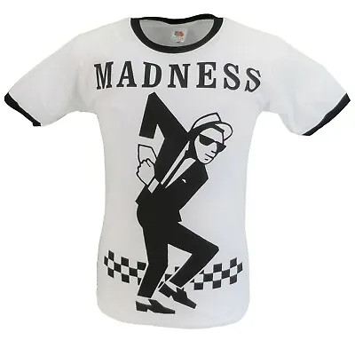 Buy Mens White Official Madness Walt Skaman Ringer T Shirt • 21.99£