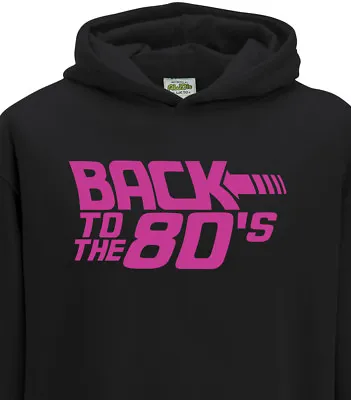 Buy Back To The Future 1980s Novelty Hoodie Gift Fancy Dress Dance Hoody 1395 Pink  • 25£