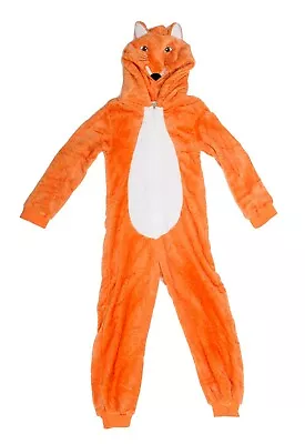 Buy Boys Girls Mr Fox Fancy Dress Pyjamas Hooded Animal Character Warm Gift 3 - 10 Y • 8.99£