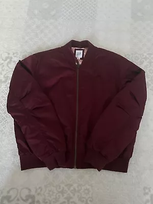 Buy Unwanted - Gap Ladies Burgundy Bomber Jacket Size Medium - Worn Handful Of Times • 25£