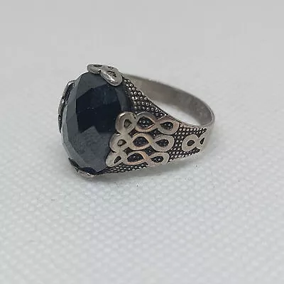 Buy Vintage 925 Sterling Silver Ring Men Solid Hand Jewelry Black OnyxStone SZ 10.25 • 16.38£