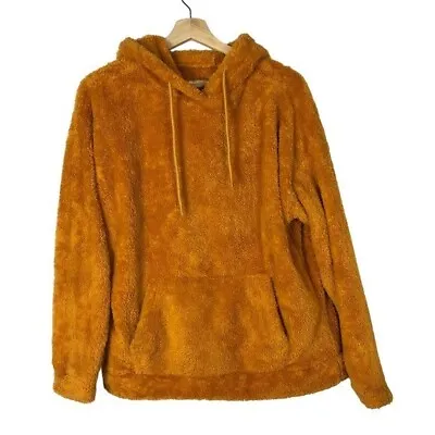 Buy Urban Basics U2B Orange Fleece Sherpa Pullover Hoodie Sweatshirt M • 23.43£