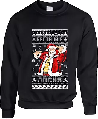 Buy Santa Is A Jochs Jumper Santa Claus Football Soccer Xmas Gift Sweatshirt Top • 19.99£