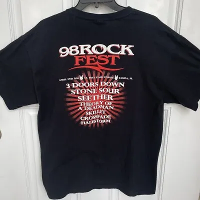 Buy 2011 Rockfest Concert T Shirt 3 Doors Down Stone Sour Seether Skillet Halestorm  • 13.27£