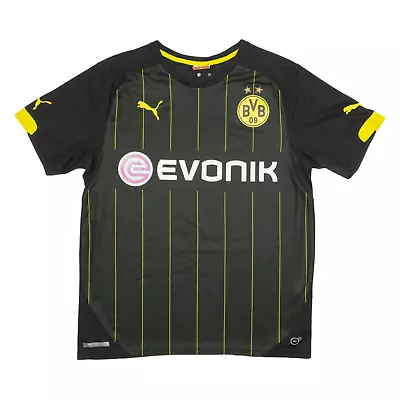 Buy PUMA 2015-16 Borussia Dortmund Away Kit Mens Football Shirt Jersey Black M • 23.99£