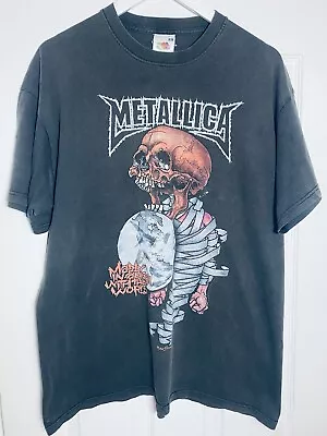 Buy Vintage Metallica 2004 Tour T-Shirt World Tour Fruit Of The Loom Size XL Grey • 80£