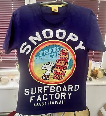 Buy “Surfer”Snoopy Tshirt Size Small Hawaii “Offshore Breeze”. • 18£