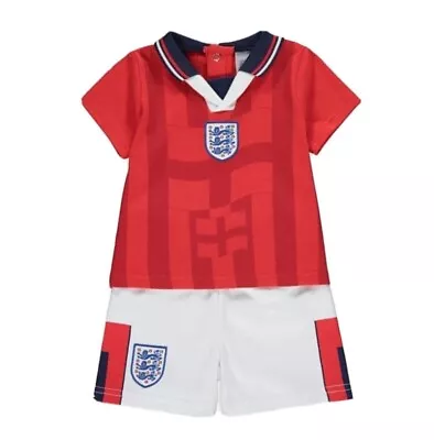 Buy ❤️ Bnwt Boys Official England Football T-shirt Top & Shorts Set Age 9-12 Mths • 13.99£