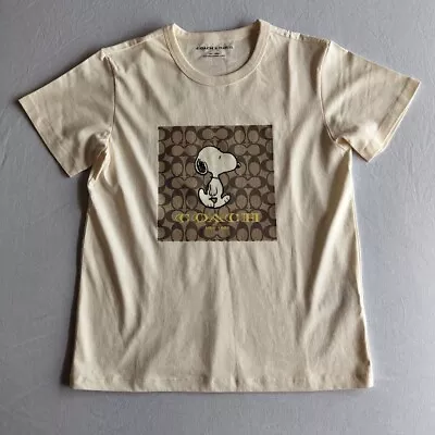 Buy Coach X Peanuts MEN'S Signature Snoopy T Shirt Size S • 29.99£
