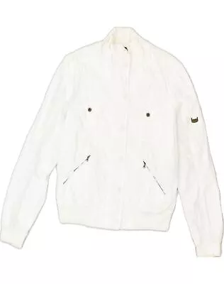 Buy CHAMPION Womens Bomber Jacket UK 16 Large White Cotton QR11 • 17.19£