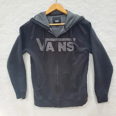Buy Vans Youth Sweatshirt Size Small Logo Switched Out Full Zip Long Sleeve Black • 11.24£