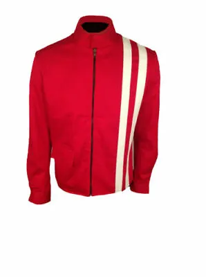Buy Vintage Elvis Presley Speedway Rock & Roll Striped Red Blue Cotton Jacket • 63£