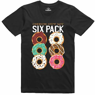 Buy Mens Funny Novelty T Shirt Donut 6 Pack Ring Spin Cotton Pre-Shrunk Tee • 9.99£