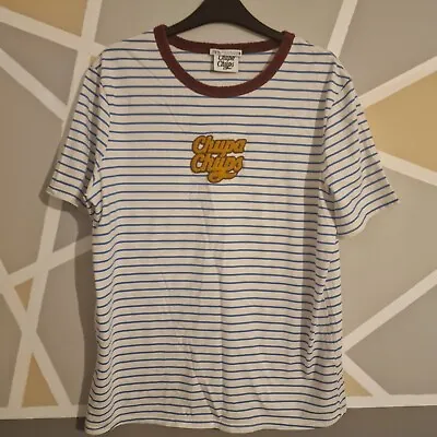 Buy ZARA Striped CHUPA CHUPS Embroidered Knit T-Shirt 2021 Sz Extra Large Tee • 21.99£