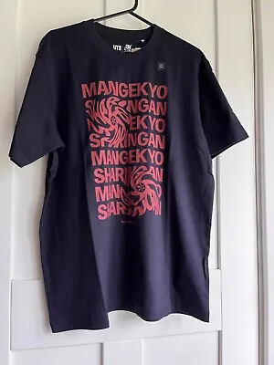 Buy Uniqlo NARUTO UT SZ Medium Sasuke Uchiha Sharingan Short-Sleeve Graphic T-Shirt • 8.90£
