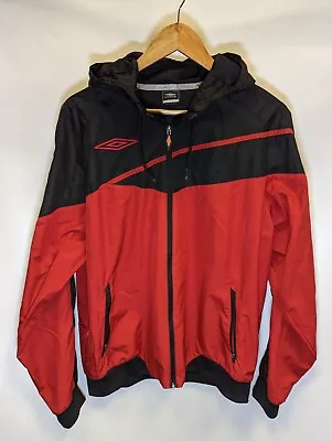 Buy Mens Red Lightweight Umbro Jacket Size Large  • 11.99£