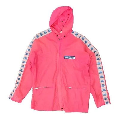 Buy Kappa Mens Pink Hooded Rain Jacket | Vintage 90s Retro Tracksuit Top Sportswear • 35£