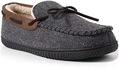 Buy ULTRAIDEAS Men's Comfort Moccasin Slippers Memory Foam House Shoes Size 9 UK • 9.95£