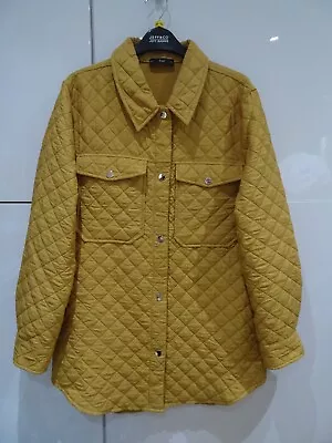 Buy F&F Mustard Quited Style Lightweight Casual Jacket Size 10 • 8£