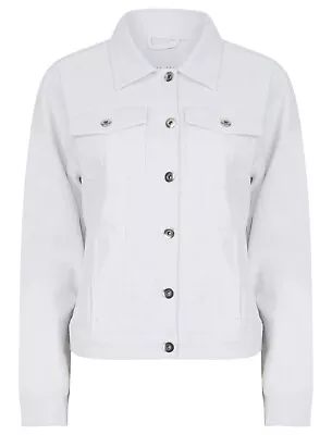 Buy Womens Ladies Stretch Denim Jacket Soft Cotton Summer Fashion Denim Jeans Coat • 29.95£