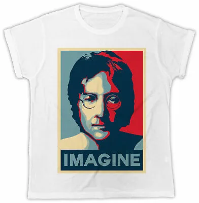 Buy John Lennon T-shirt Imagine Poster Fashion 70s 80s 90s  Tee Hope Gift Uk Usa • 6.99£