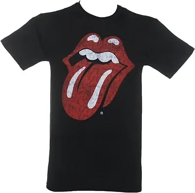 Buy Official The Rolling Stones Cracked Tongue Mens Unisex Black Rolling Stones Tee • 14.50£
