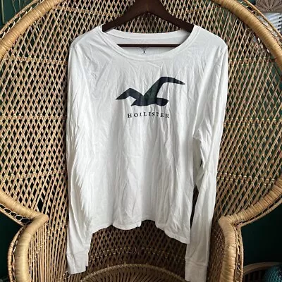 Buy Hollister White Green Check Long Sleeve Classic Flannel Sleep Top Tee Shirt • 15£