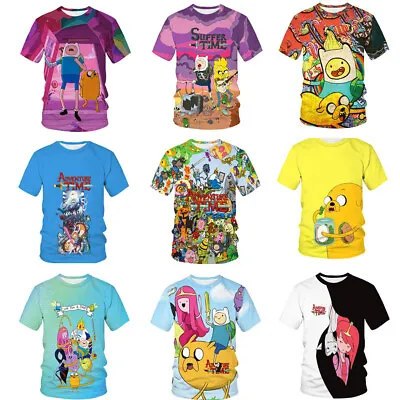 Buy Cosplay Adventure Time With Finn And Jake 3D T-Shirts Adult Sports Top T-Shirts • 11.40£