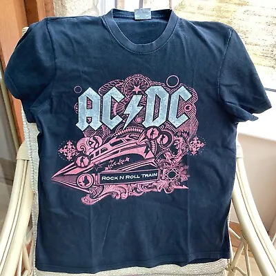 Buy AC/DC Tour T Shirt 2009 Black  L Oversized Hipster Extra Large Band Concert Tee • 10£