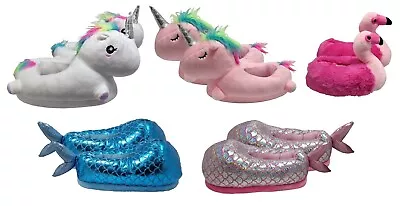Buy Unicorn Flamingo Mermaid Indoor Slippers Bedroom Slippers Fluffy Gift For Her • 5.95£