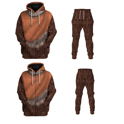 Buy Star Wars The Mandalorian Ewok 3D Hoodies Sweatshirts Jacket Costumes Trousers • 15£