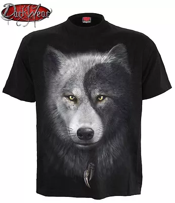Buy SPIRAL DIRECT WOLF CHI T-Shirt,Biker/Skull/Goth/Wolf/Native/Yin Yang/Top/Tee • 16.99£