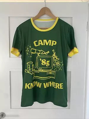 Buy Stranger Things Camp Nowhere Ringer T-shirt Fancy Dress Dustin Kids L / Adults S • 8£