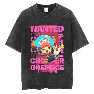 Buy One Piece Chopper Washed Oversized T-Shirt  Unisex • 26.14£