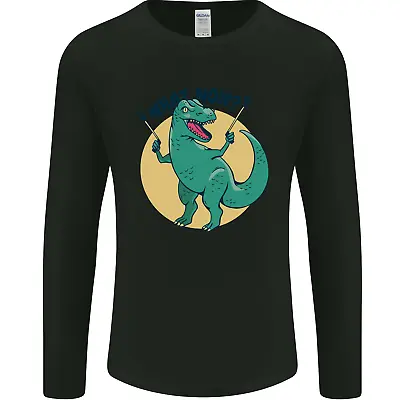Buy T-Rex What Now Funny Dinosaur Mens Long Sleeve T-Shirt • 12.99£