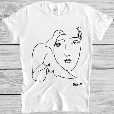 Buy One Line Picasso Fearless Art Drawing Cartoon Anime Gift Tee T Shirt M1187 • 7.35£