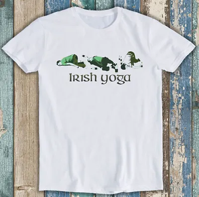 Buy Irish Yoga Fitness Drinking St Paddys Day Art Funny Gift Tee T Shirt M1354 • 6.35£