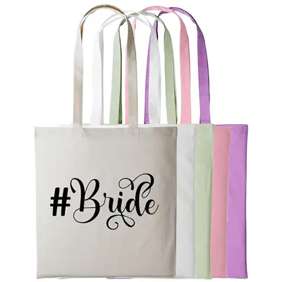 Buy #Bride Tote Bag Wedding Marriage Gift Shopping Reusable Shopper Shoulder Bag • 9.95£