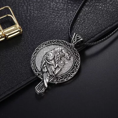 Buy Nordic Necklace Viking Raven Pendant Black Bird Crow Women Men Jewelry Gi-wq • 4.66£