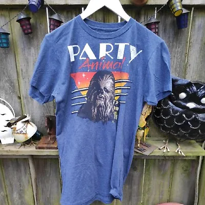 Buy Pre-Loved Star War's Chewbacca Party Animal Men's Casual T-shirt Size Small Grey • 3.99£