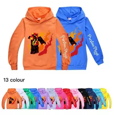 Buy Prestonplayz Flame Kids Casual Hoodie Youtube Hooded Sweatshirt Jumper Gift • 12.69£