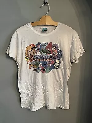 Buy Official Masters Of The Universe He Man Print Natural T-Shirt Size Ladies Large • 7.99£
