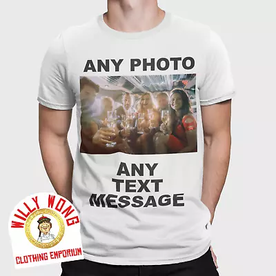 Buy Custom Printed T Shirt Personalised Stag Do Hen Party Photo Logo Unisex Text Uk • 6.99£