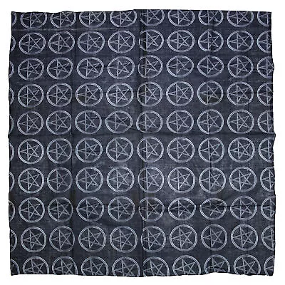 Buy Lightweight Meter X Meter Cotton Gothic Pentagram Print Square Scarf/ Shawl • 7.69£